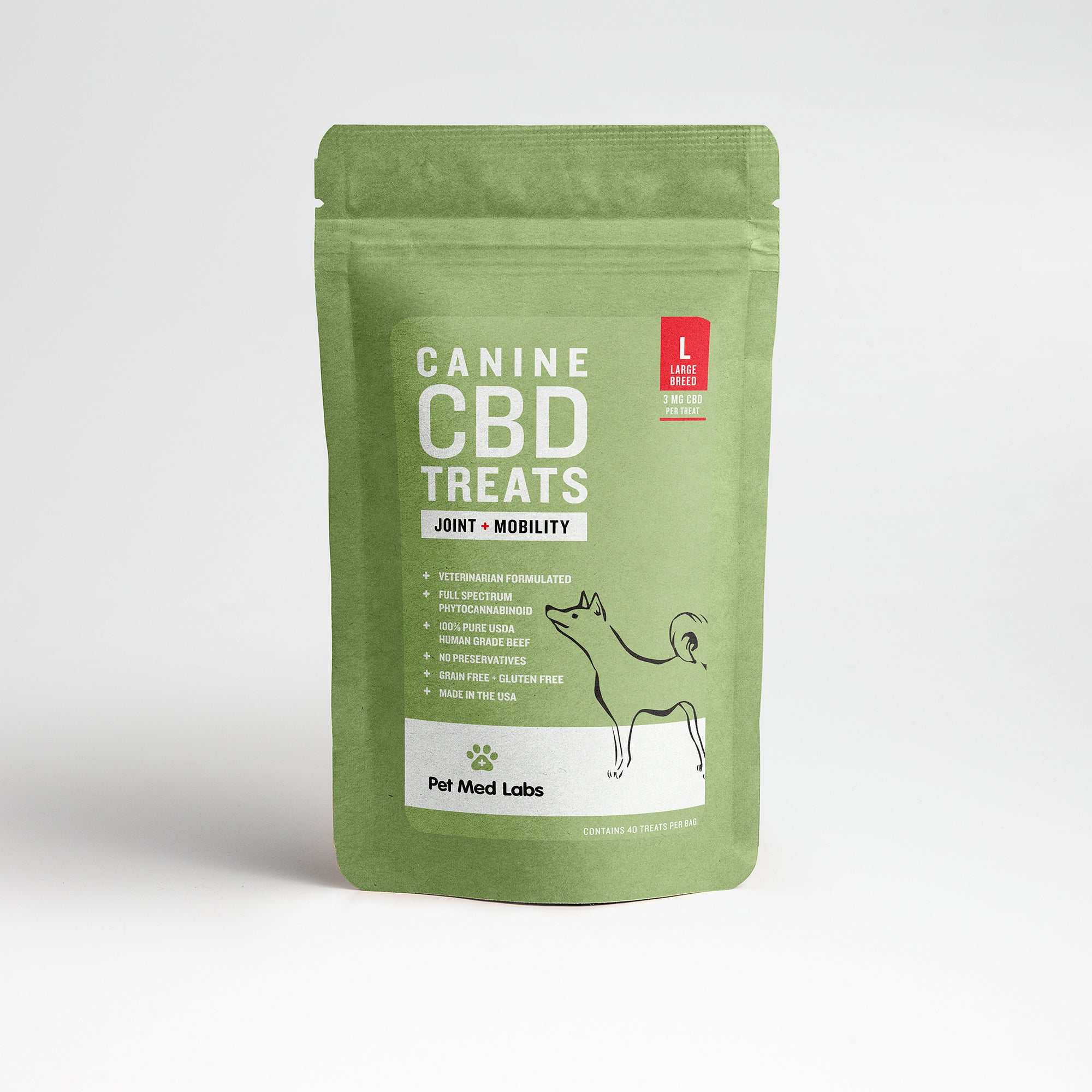 CANINE JOINT + MOBILITY CBD TREATS: Large Breed - Pet Med Labs